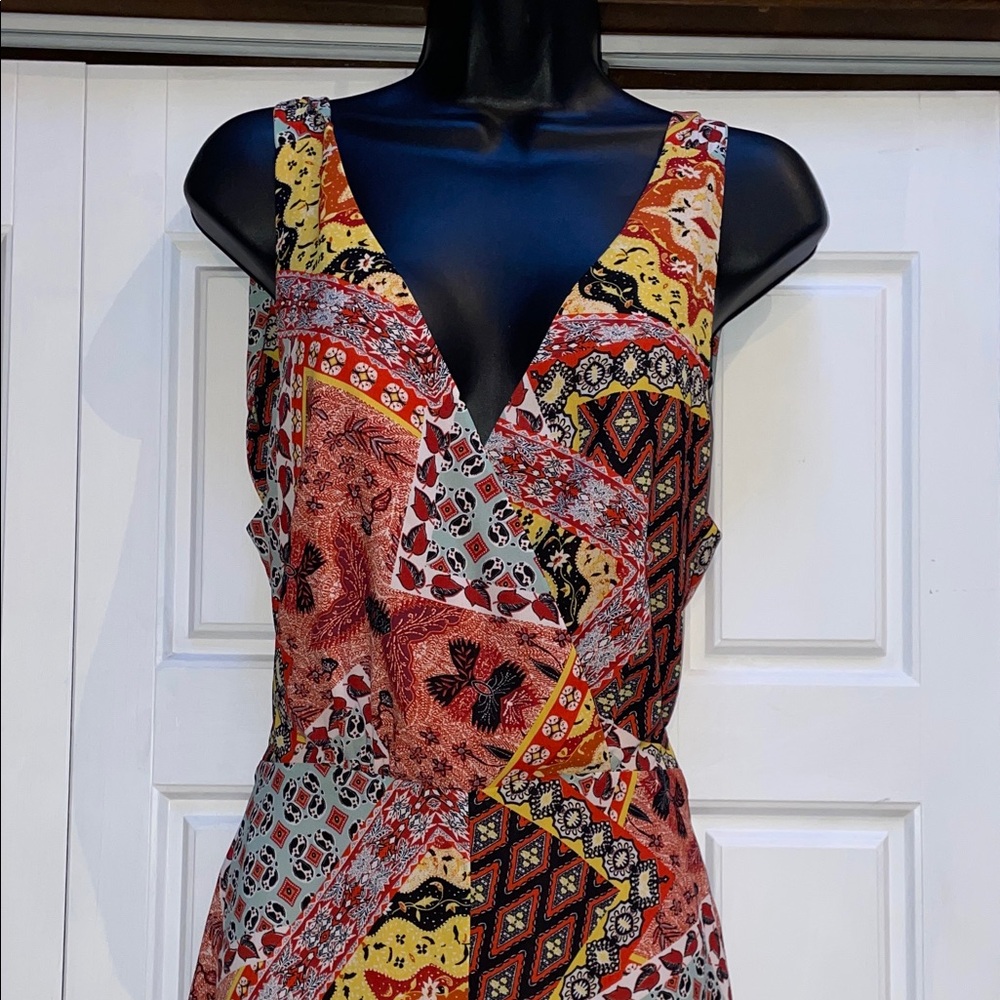 Harlyn by Anthropology Vibrant Patchwork Jumpsuit - Picture 2 of 12